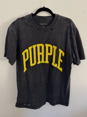 Distressed Purple Brand collegiate tee M